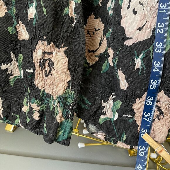 Club Monaco XS Black Floral Boned Corset Jumpsuit Elegant Party Look - Picture 12 of 12